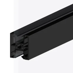 Porte battante noire H 2040 x L 830 mm - 3 verres opales horizontaux + béquille inox-MySystem New