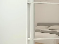 Schulte Porte complète intérieure en verre avec cadre 83x211cm - transparent - blanc mat - droite