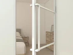 Schulte Porte complète intérieure en verre avec cadre 83x211cm - transparent - blanc mat - droite