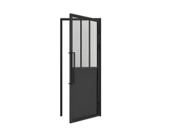 Schulte Porte complète intérieure en verre avec cadre - 83x211cm -atelier - transparent - charnière droite