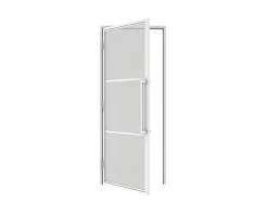 Schulte Porte complète intérieure en verre avec cadre 83x211cm - transparent - blanc mat - gauche