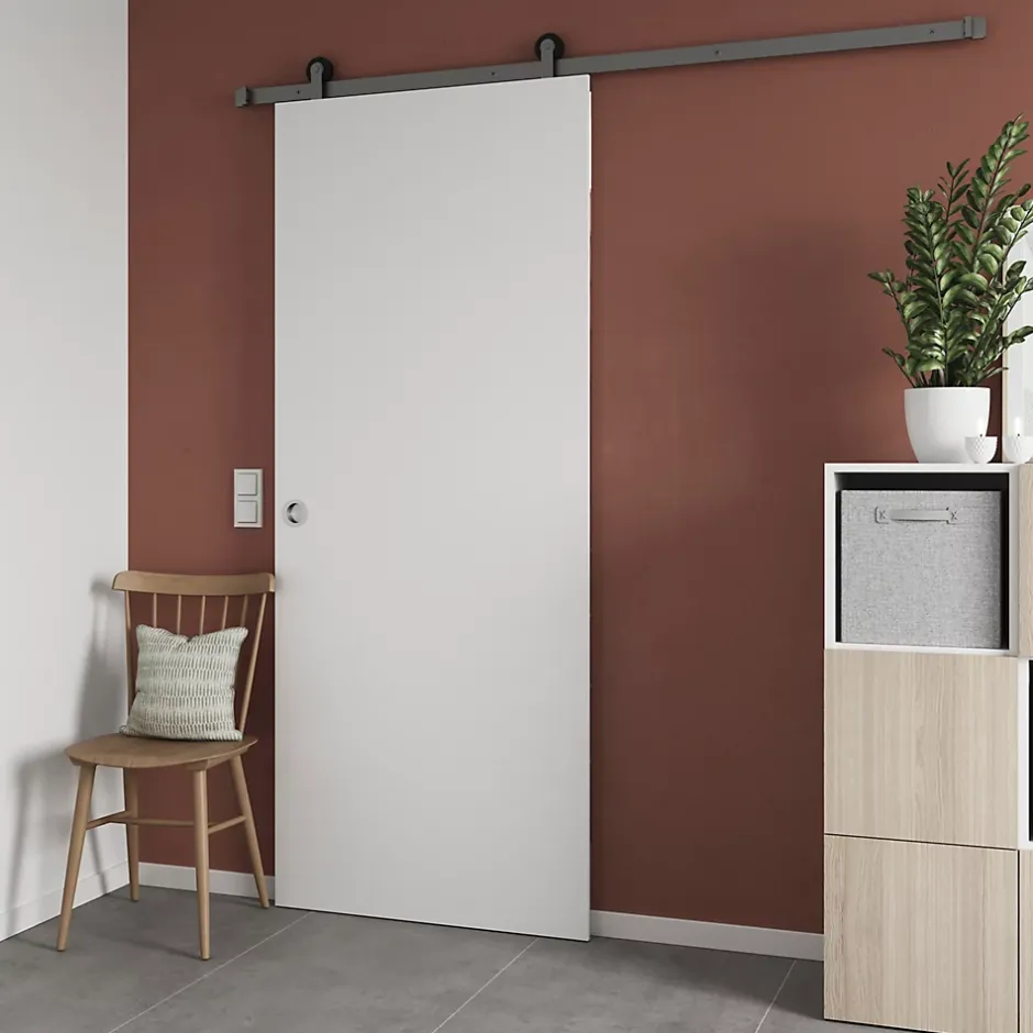 Porte coulissante Alpille blanc H.204 x l.83 cm