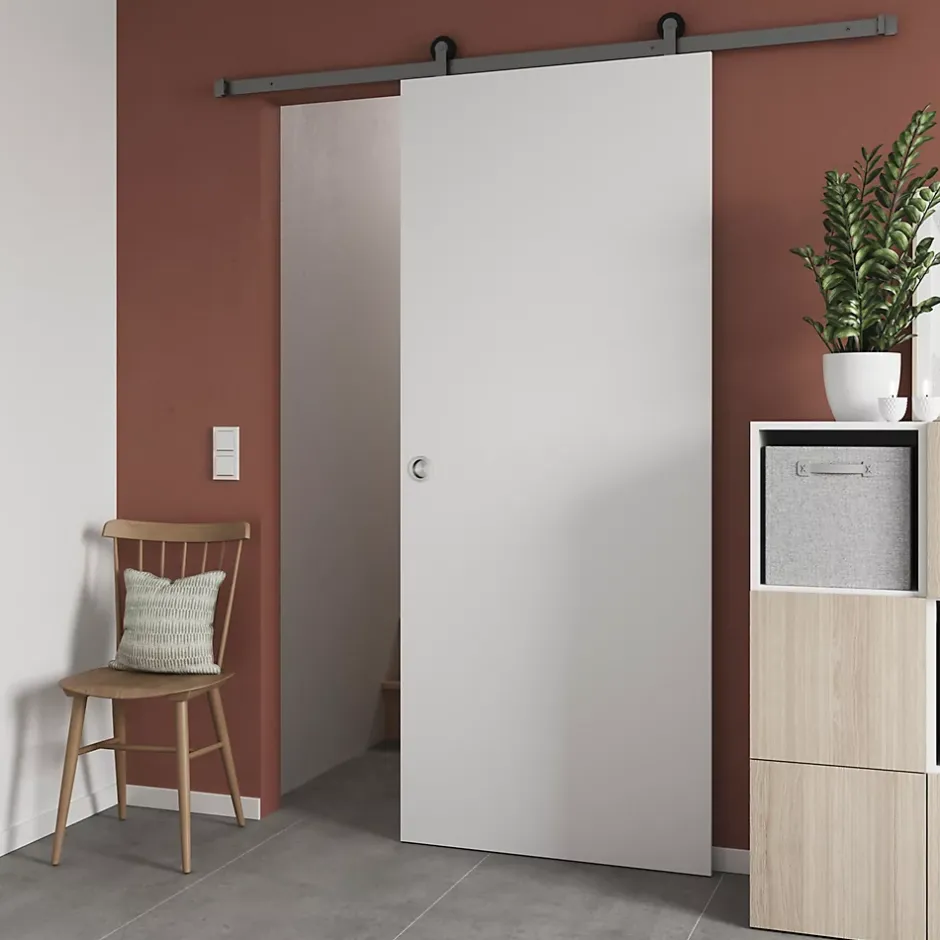 Porte coulissante Alpille blanc H.204 x l.83 cm