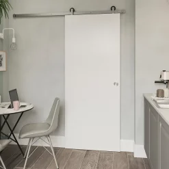 Porte coulissante Alpille blanc H.204 x l.83 cm