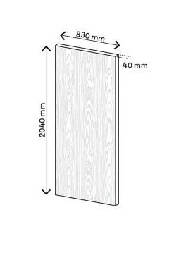 Porte coulissante Alpille blanc H.204 x l.83 cm