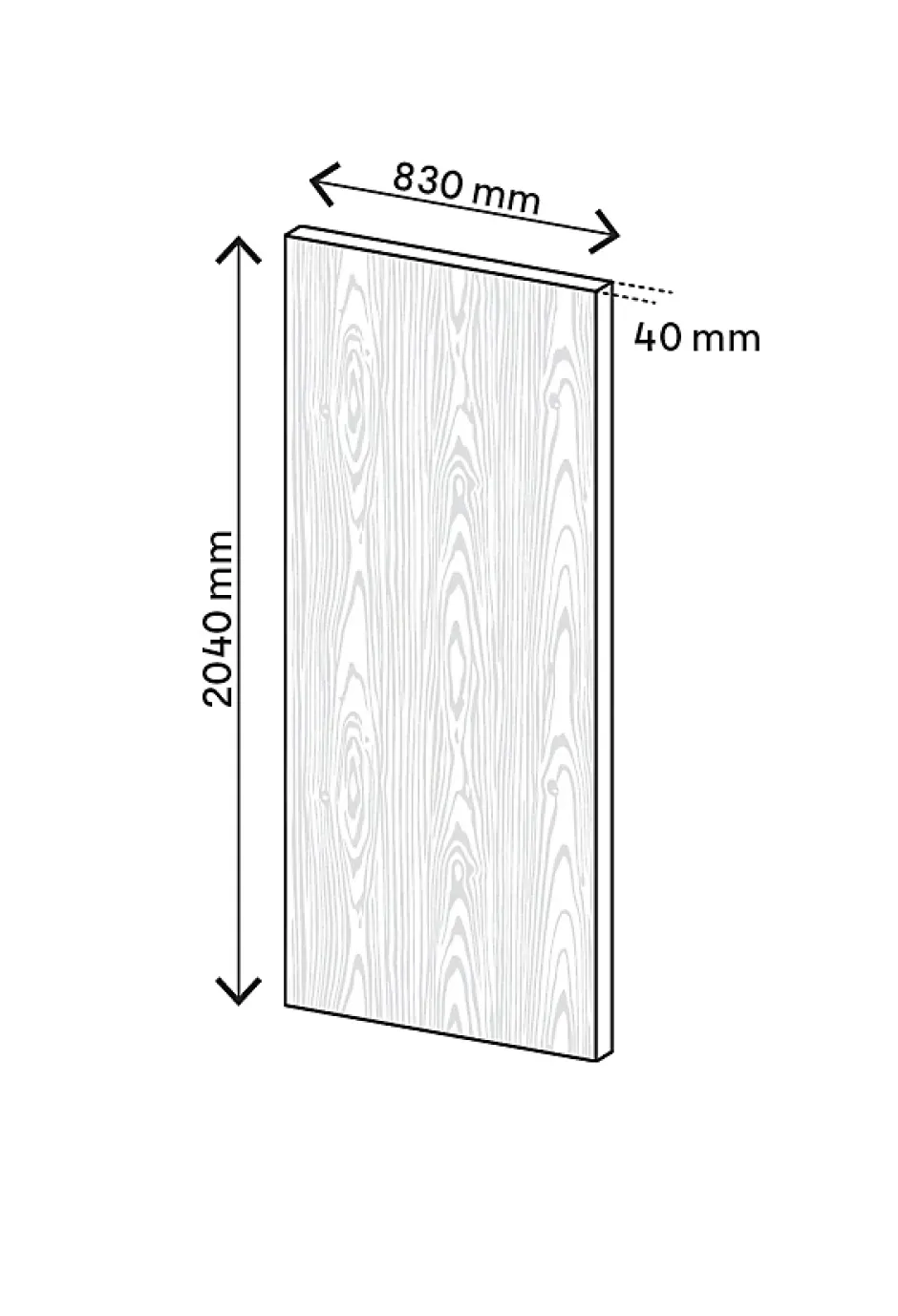 Porte coulissante Alpille blanc H.204 x l.83 cm