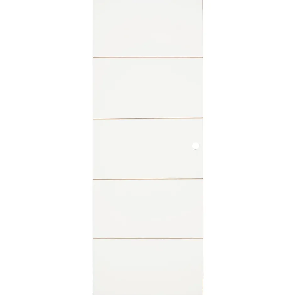 Porte coulissante Alvéolaire gravé prépeinte H.204 x l.93 cm