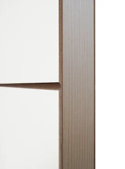 Porte coulissante Alvéolaire gravé prépeinte H.204 x l.93 cm