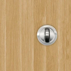 Reivilo Porte coulissante applique April 83 cm avec crochet cylindre rond chromé