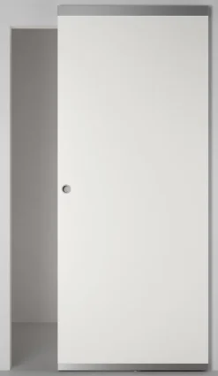 Porte coulissante Arithmos laqué blanc H.204 x l.83 cm