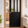 Porte Coulissante Atelier Noir H204 X L73, Galandage, Kit Finition-Gd Menuiseries Clearance