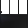 Porte coulissante Atelier noire 3 vitrages H.204 x l.83 cm