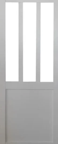 Porte Coulissante Atelier Blanc H204 X L93, Rail Alu-Gd Menuiseries Hot