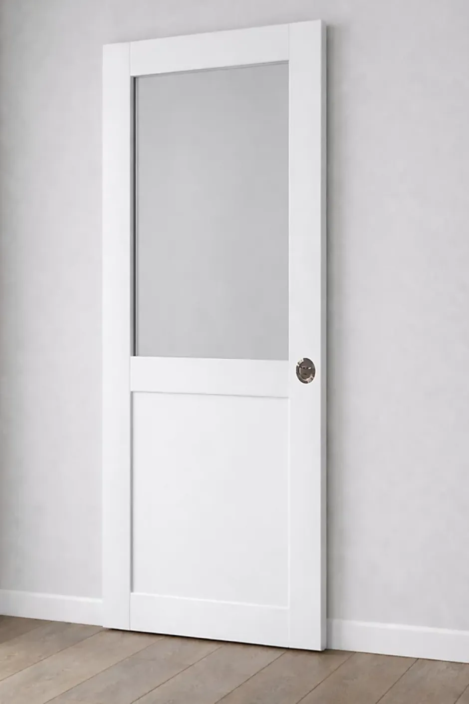 Gd Menuiseries Porte Coulissante Atelier Blanc H204 X L83 Sans Meneau, Serrure Condamnation