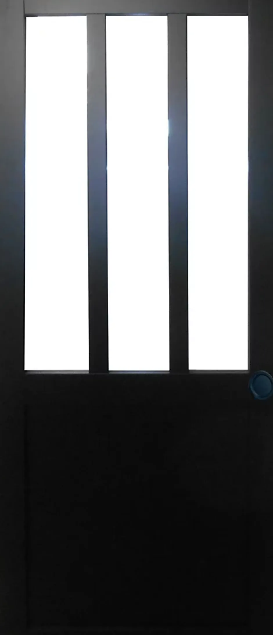 Gd Menuiseries Porte Coulissante Atelier Noir H204 X L63, Coquilles Noir