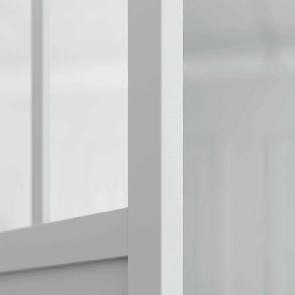 Coulicool Porte Coulissante avec Rail - Atelier Blanche 83 cm - Sans poignée