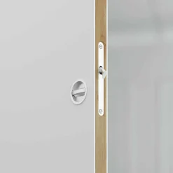 Coulicool Porte Coulissante avec Rail + Serrure - Prépeinte Plane 63 cm