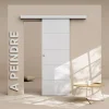Coulicool Porte Coulissante avec Rail - Prépeinte Ligne 73 cm - Sans butée