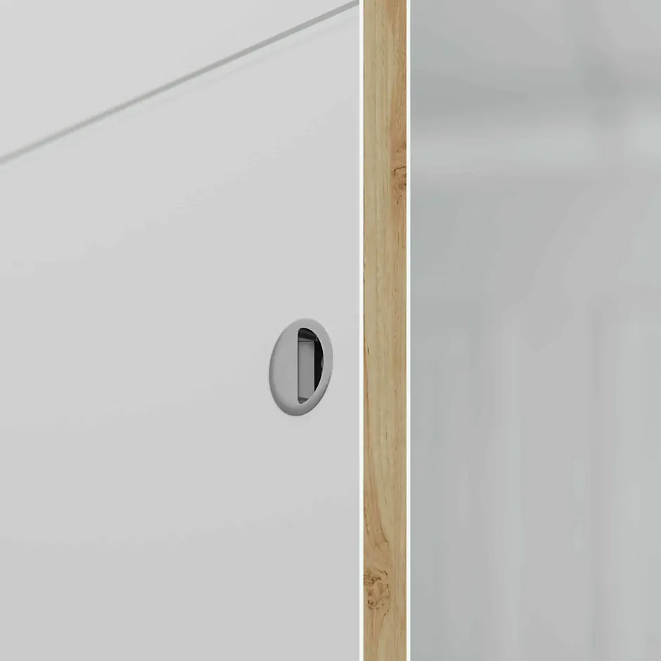 Coulicool Porte Coulissante avec Rail - Prépeinte Ligne 73 cm - Sans butée