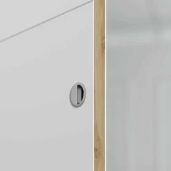 Porte Coulissante avec Rail - Prépeinte Ligne 83 cm - Sans butée-Coulicool Hot