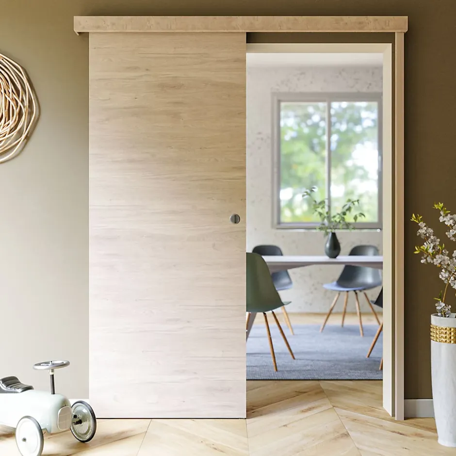 Coulicool Porte Coulissante avec Rail - Denver 83 cm - Avec butée