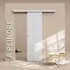 Coulicool Porte Coulissante avec Rail - Prépeinte Plane 63 cm - Sans butée