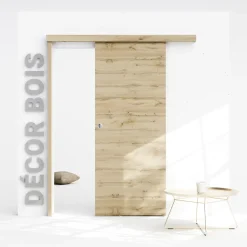 Coulicool Porte Coulissante avec Rail - Tokyo 83 cm - Avec butée