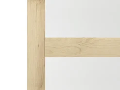Porte coulissante avec système à galandage en bois et verre trempé - 3 fenêtres - H205 x L93 cm - ACOSTA II-Vente-unique Best