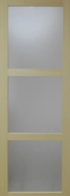 Gd Menuiseries Porte Coulissante Bois Ayous Vitrée H204 X L73, Rail Alu, Coquilles