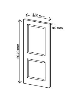 Porte coulissante Camargue effet chêne naturel H.204 x l.83 cm