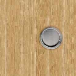 Porte coulissante cloison Matild 93 cm avec cuvette ronde chromée-Reivilo New