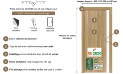 Porte coulissante cloison Matild 93 cm avec cuvette ronde chromée-Reivilo New