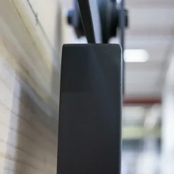 Porte coulissante complète verre - 102x220 - Porte vitrée - Décor industriel Loftstyle - Satinée - Noir-Schulte Clearance