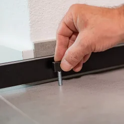 Schulte Porte coulissante complète verre - 102x220 - Porte vitrée - Décor industriel Loftstyle - Transparent - Noir