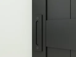 Schulte Porte coulissante complète - bois 90x215cm - chêne oak noir - système ouvert noir -Softclose