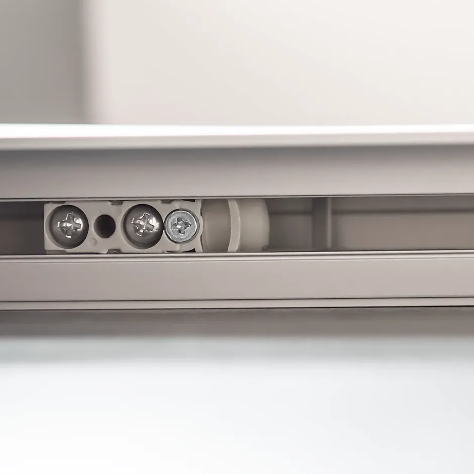 Schulte Porte coulissante complète - 176x203 - décor chêne - double porte - poignée ronde - double softclose