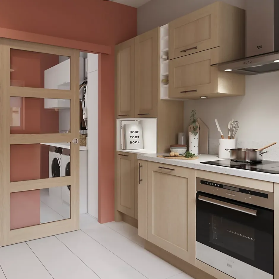 Porte coulissante Connemara vitrée H.204 x l.83 cm-GoodHome Best