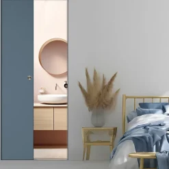 Porte coulissante Exmoor blanc H.204 x l.73 cm