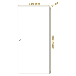 Porte coulissante Exmoor blanc H.204 x l.73 cm