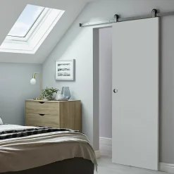 Porte coulissante Exmoor blanc H.204 x l.83 cm- Clearance