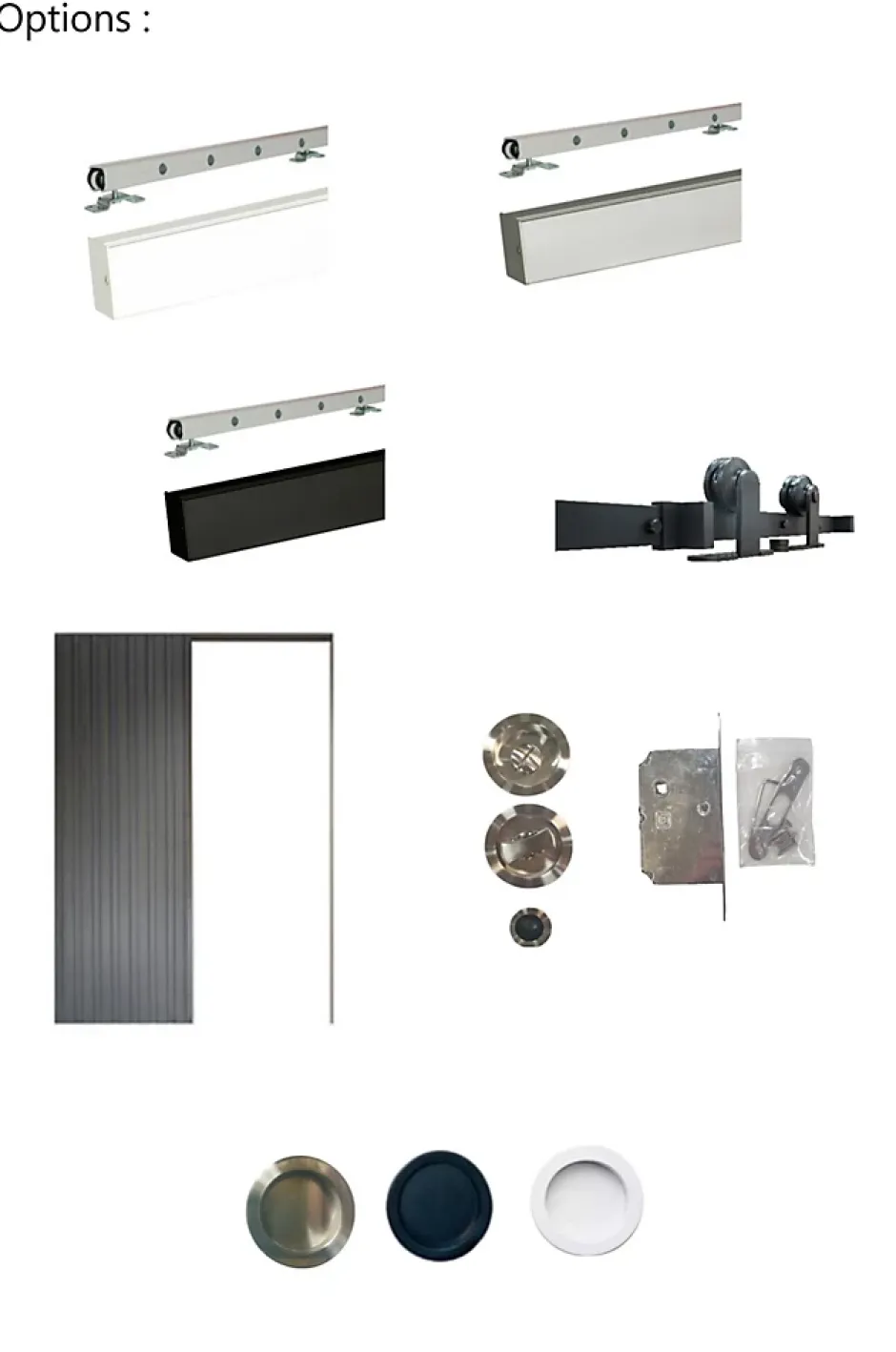 Porte Coulissante Honey Oak H204 X L93, Rail Alu Bandeau Noir-Gd Menuiseries Clearance