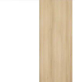 Gd Menuiseries Porte Coulissante Honey Oak H204 X L93, Rail Alu Bandeau Blanc