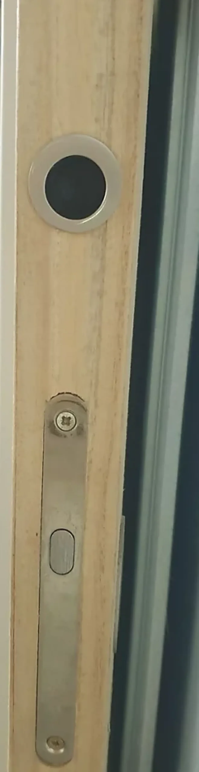 Porte Coulissante Kenya Blanc Vitrage Transparent H204 X L73, Serrure Condamnation-Gd Menuiseries Clearance