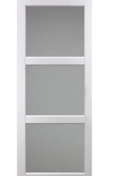 Gd Menuiseries Porte Coulissante Kenya Blanc Vitrée H204 X L73, Coquilles Blanc