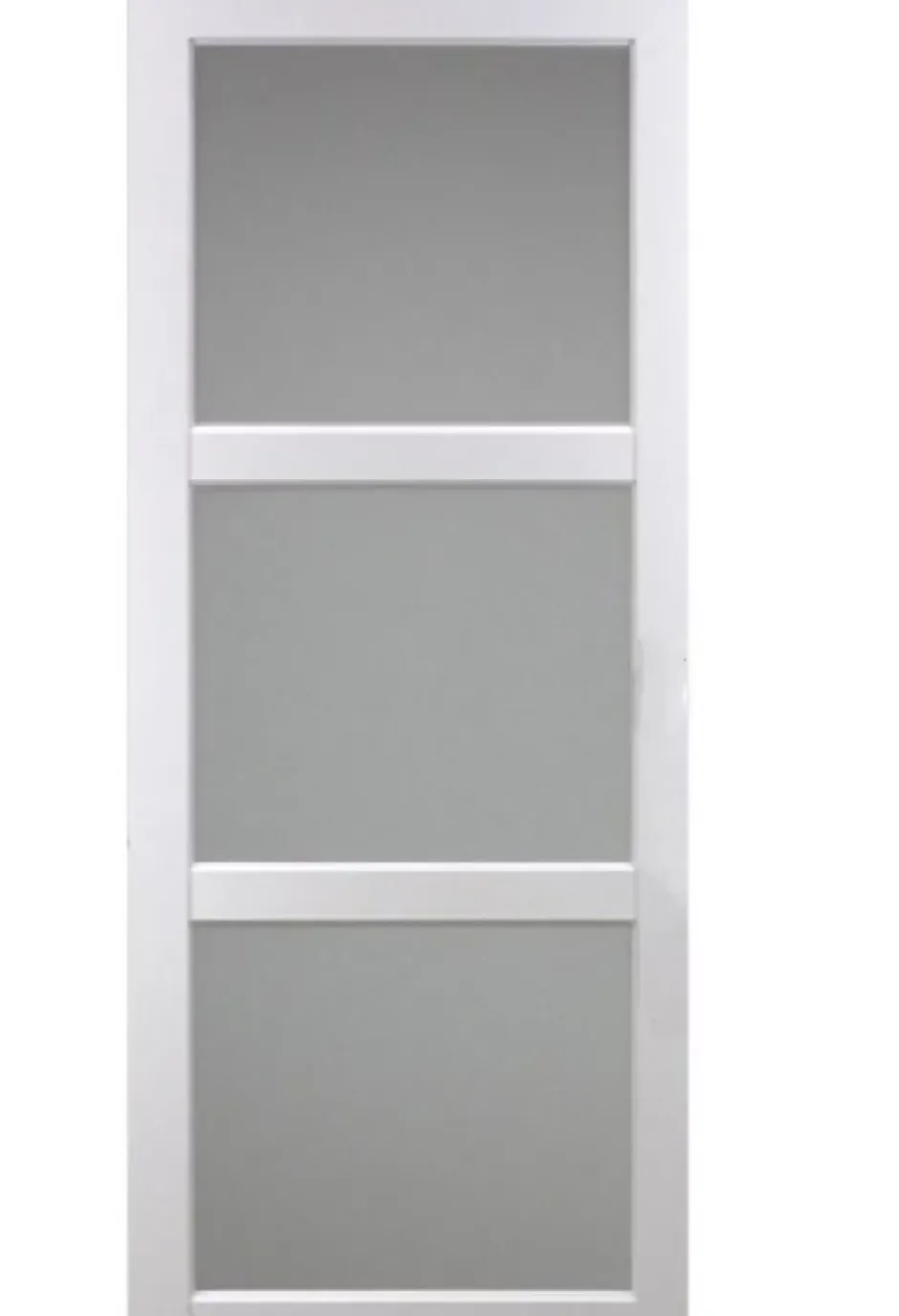 Gd Menuiseries Porte Coulissante Kenya Blanc Vitrée H204 X L73, Coquilles Blanc