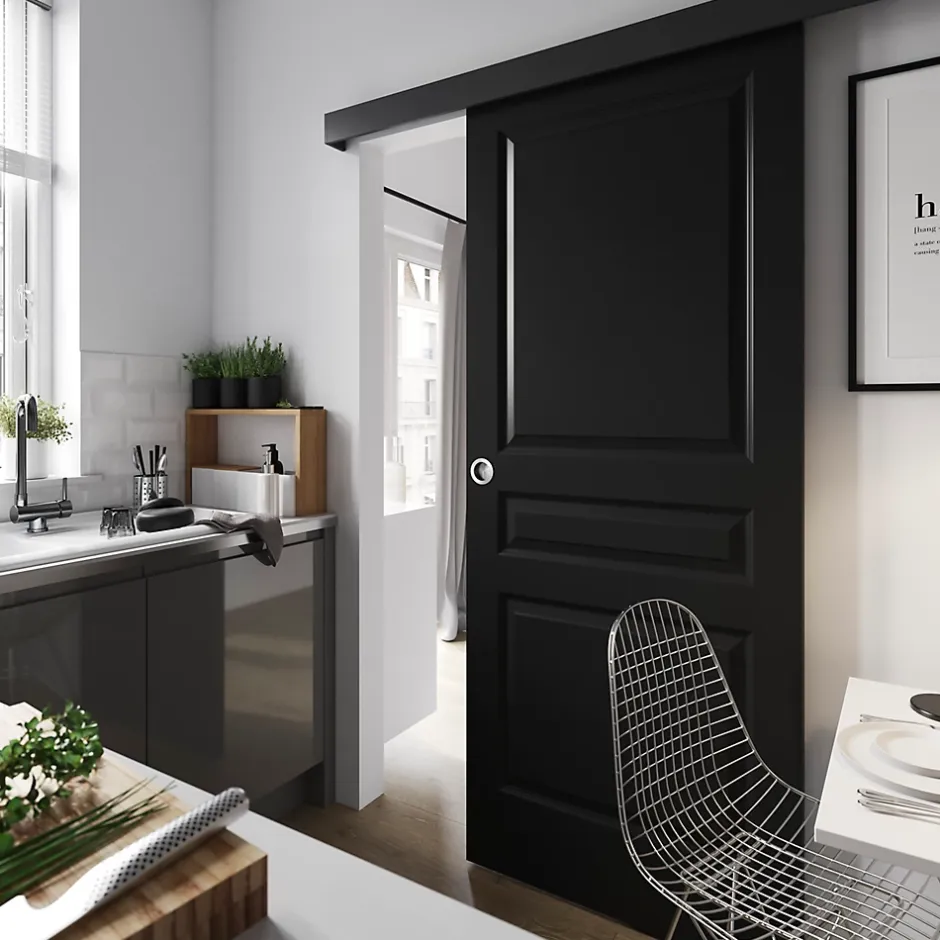 Porte coulissante Ordesa prépeint H.204 x l.83 cm- Sale