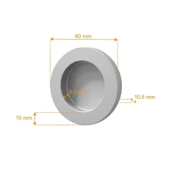 Schulte Porte Coulissante En Verre - 102x220 - Décor Opaque - Poignée Ronde + Double Amortisseur Softclose