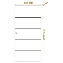 Porte coulissante Slot blanc H.204 x l.73 cm