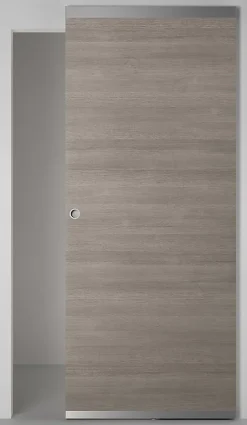 Porte coulissante Summa gris clair H.204 x l.83 cm- Online