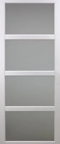 Porte Coulissante Tana Blanc Vitrée H204 X L93-Gd Menuiseries Hot